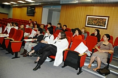 A seminar on safety issues to laboratory staff